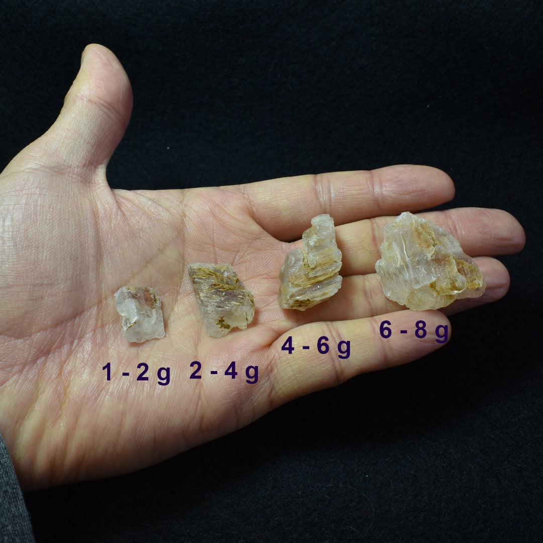 Petalite, Synergy 12, Raw Crystal Specimen with Lithium bearing mineral inclusion from Brazil - 4 Sizes
