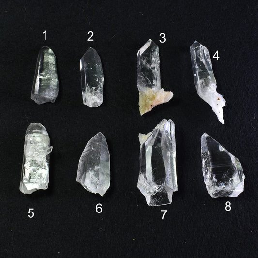 Lemurian Quartz Crystal Point, Wand, Twin Cluster from Colombia - 8 Options