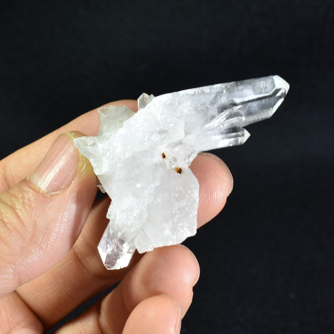 Lemurian Quartz Crystal Triple Point Cluster from Colombia - 19 grams