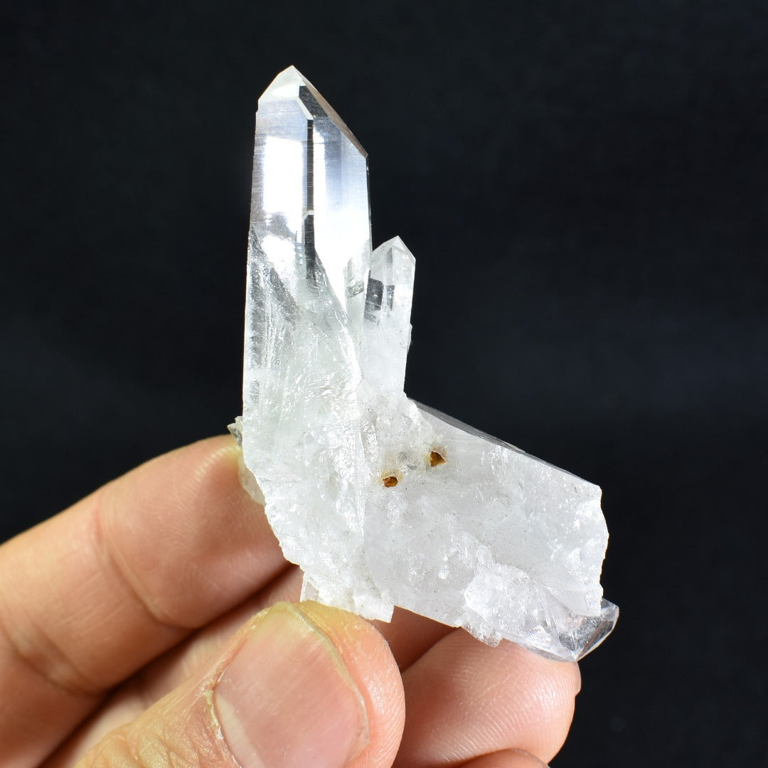 Lemurian Quartz Crystal Triple Point Cluster from Colombia - 19 grams