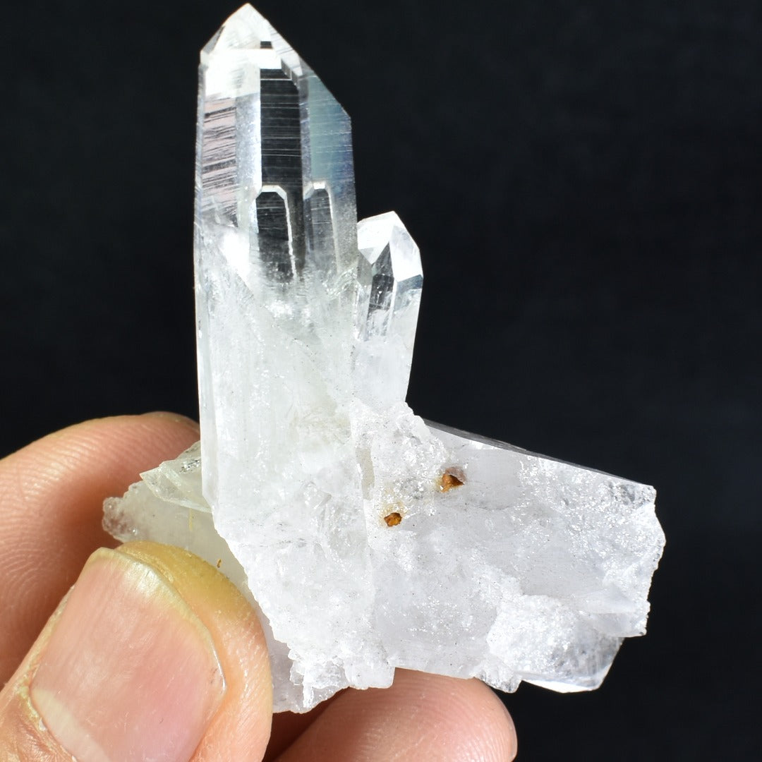 Lemurian Quartz Crystal Triple Point Cluster from Colombia - 19 grams