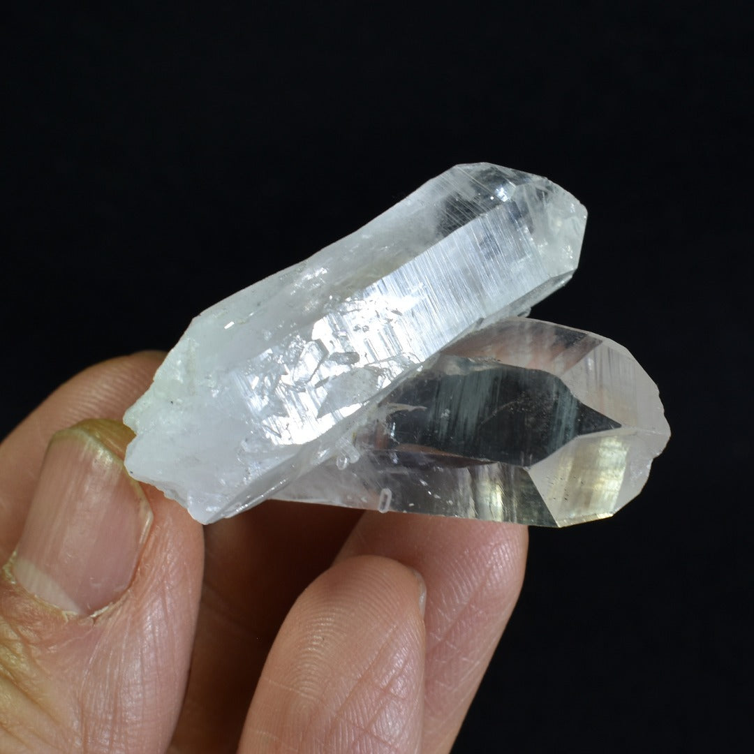 Lemurian Quartz Crystal Double Point Cluster from Colombia - 33 grams