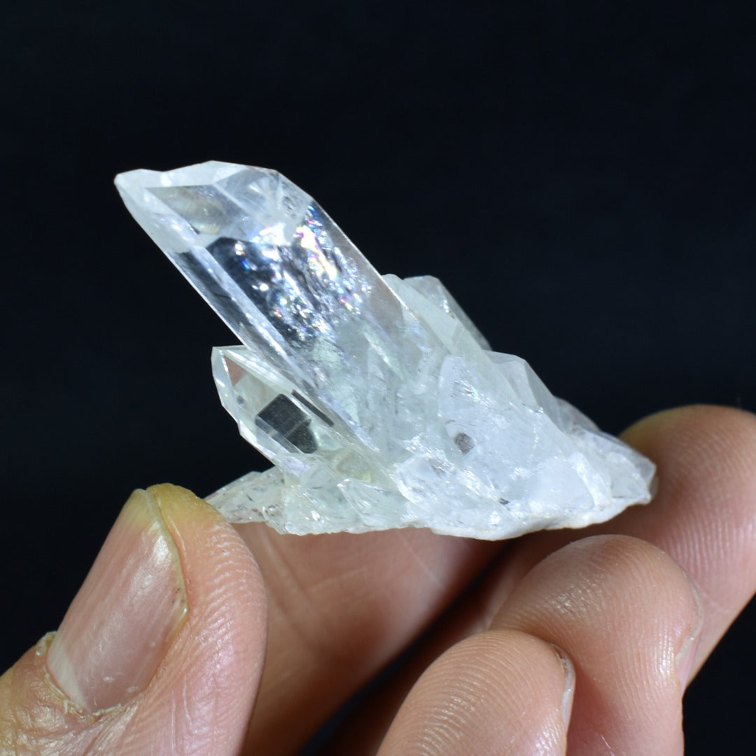 Lemurian Quartz Crystal Point Cluster from Colombia - 16 grams