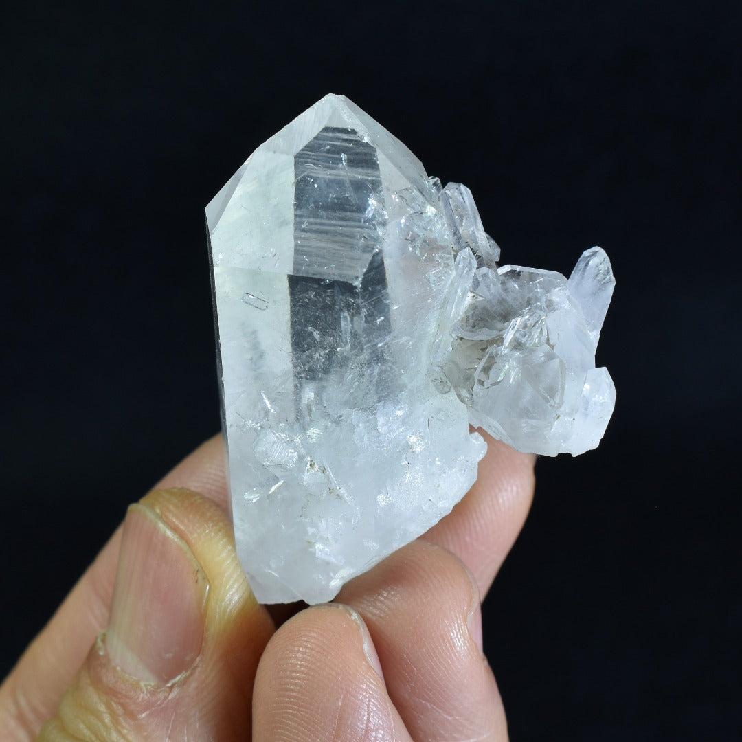 Lemurian Quartz Crystal Point Cluster from Colombia - 31 grams