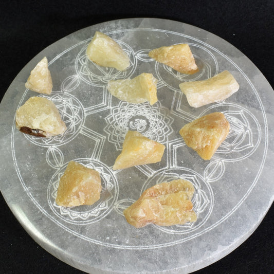 Satyaloka Yellow Quartz Azeztulite Raw Crystals - 2 Sizes - 1 Count