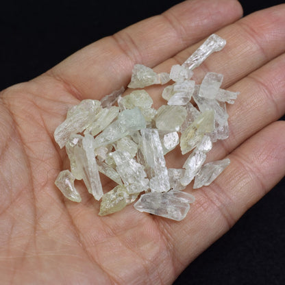 Hiddenite RARE Raw Green Kunzite Small Crystal Chips - 5 grams