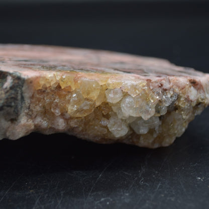 Large Pink Amethyst Crystal Slab, Slice with Stand - 800 grams - 23cm