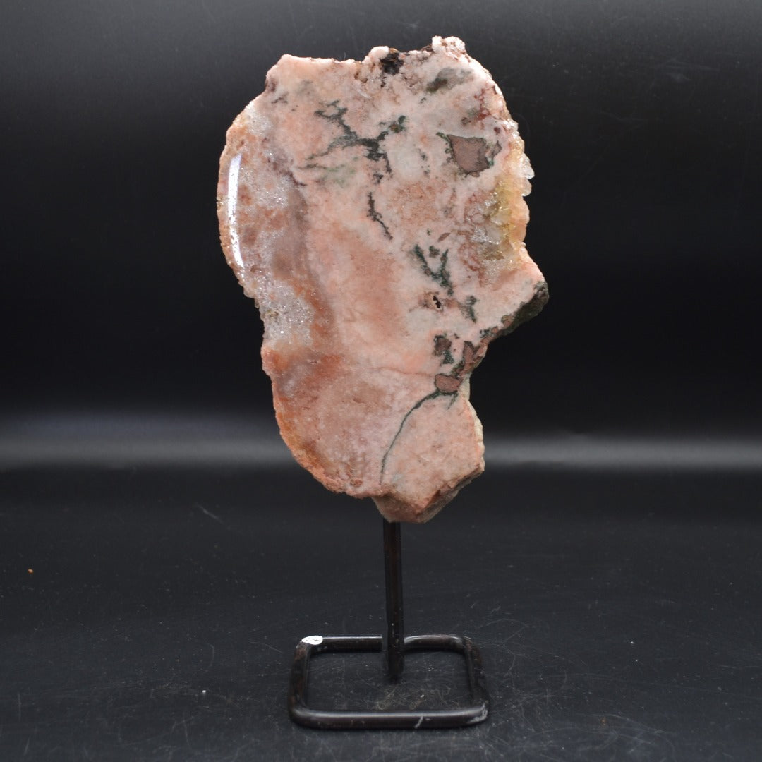 Large Pink Amethyst Crystal Slab, Slice with Stand - 800 grams - 23cm