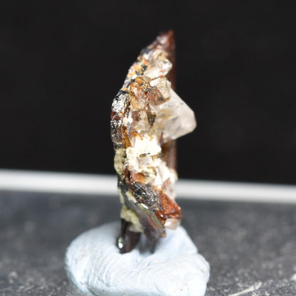 Red Brookite Crystal Specimen with Quartz RARE from Pakistan - 3ct, 0.51grams - 1.2cm