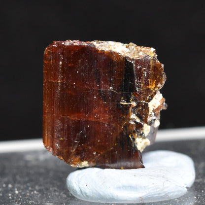 Red Brookite Crystal Specimen with Quartz RARE from Pakistan - 3ct, 0.51grams - 1.2cm