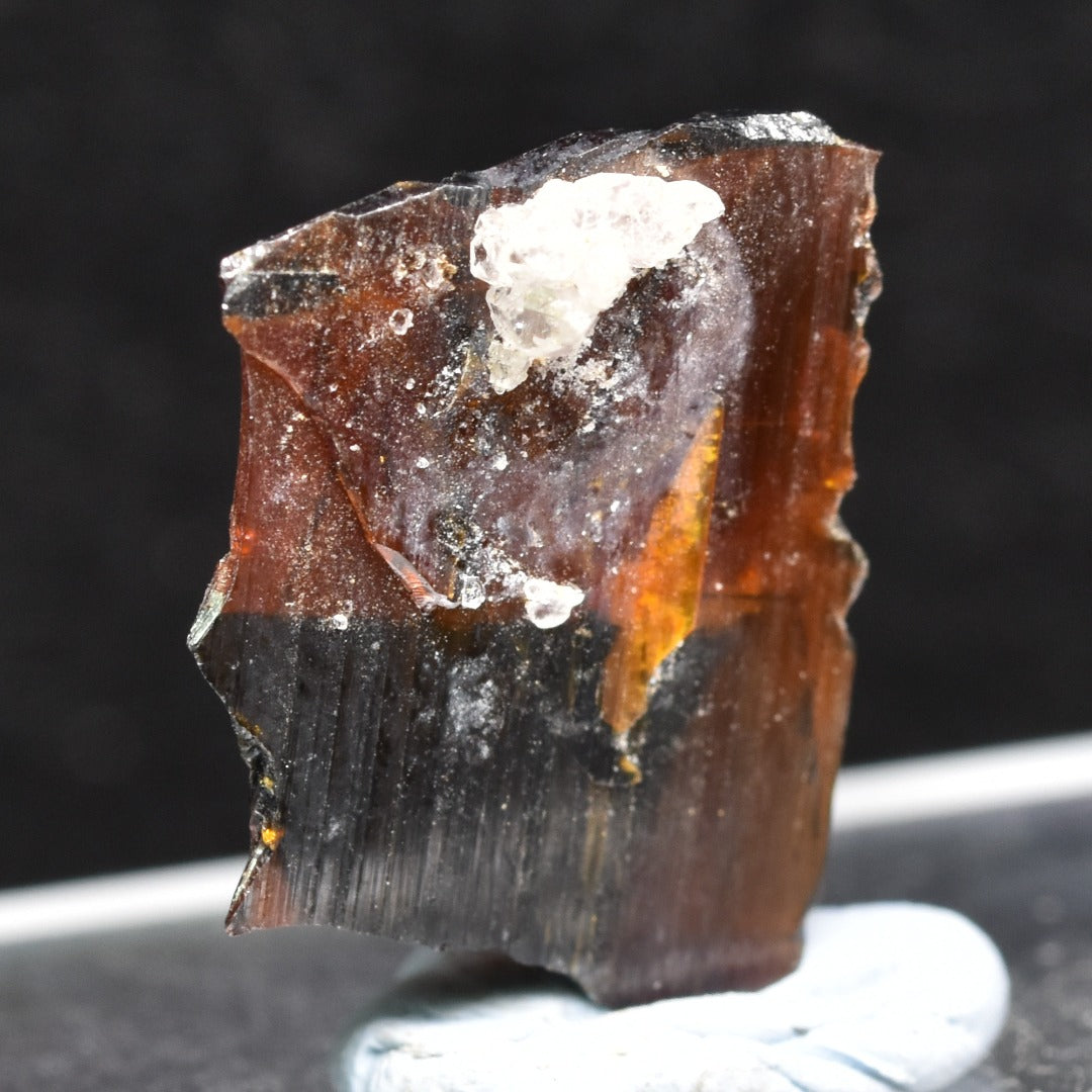 Red Brookite Crystal Specimen with Quartz RARE from Pakistan - 4ct, 0.7grams - 1.7cm