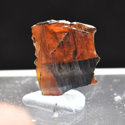 Red Brookite Crystal Specimen with Quartz RARE from Pakistan - 4ct, 0.7grams - 1.7cm