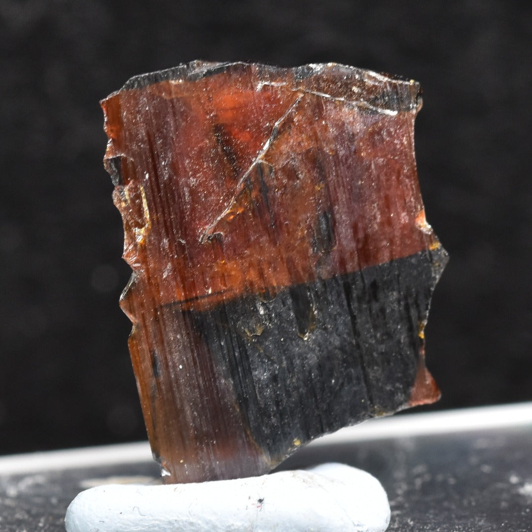 Red Brookite Crystal Specimen with Quartz RARE from Pakistan - 4ct, 0.7grams - 1.7cm