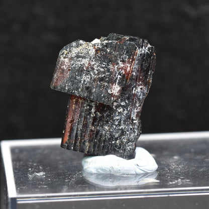 Red Brookite Crystal Specimen with Quartz RARE from Pakistan - 5ct, 1gram - 1.8cm