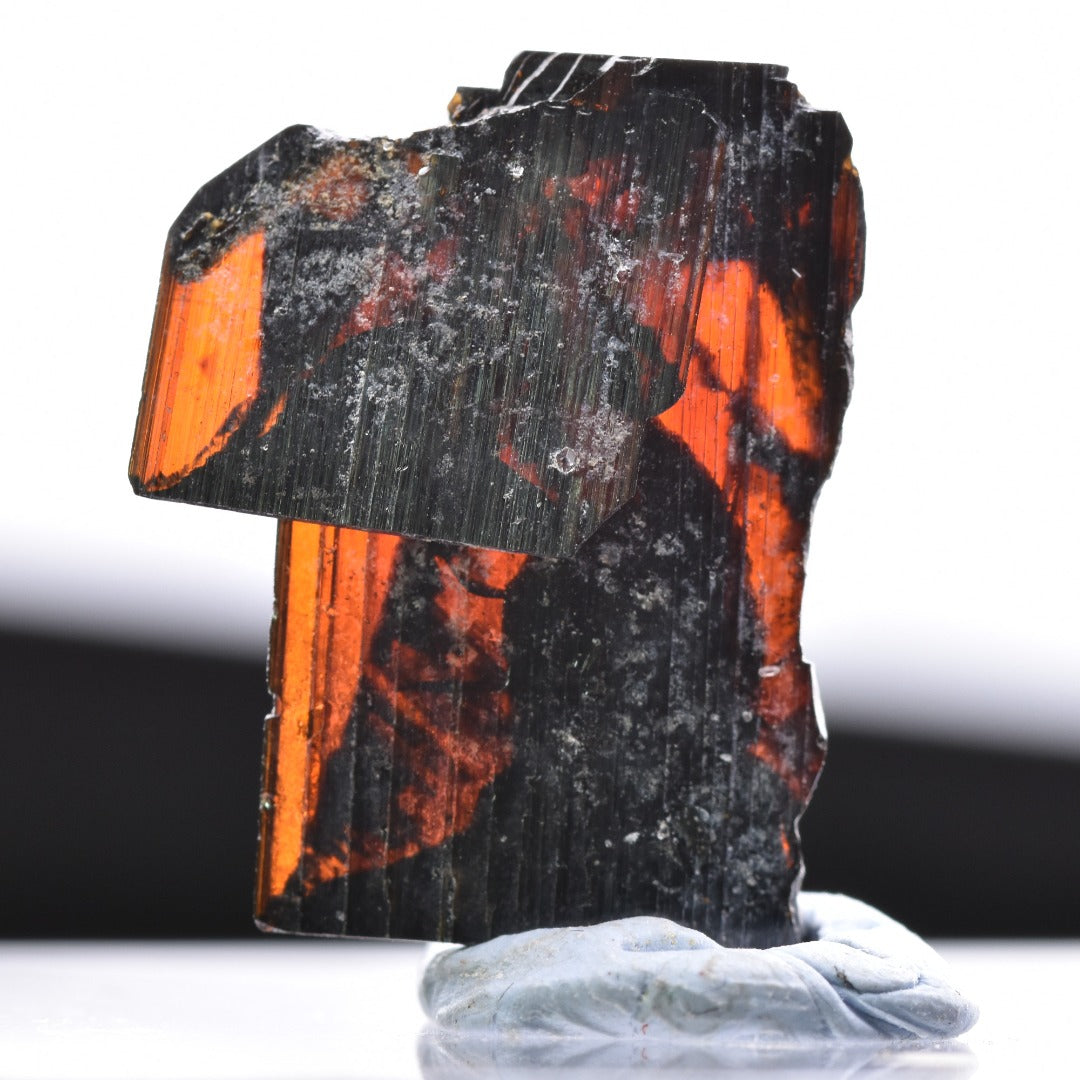 Red Brookite Crystal Specimen with Quartz RARE from Pakistan - 5ct, 1gram - 1.8cm