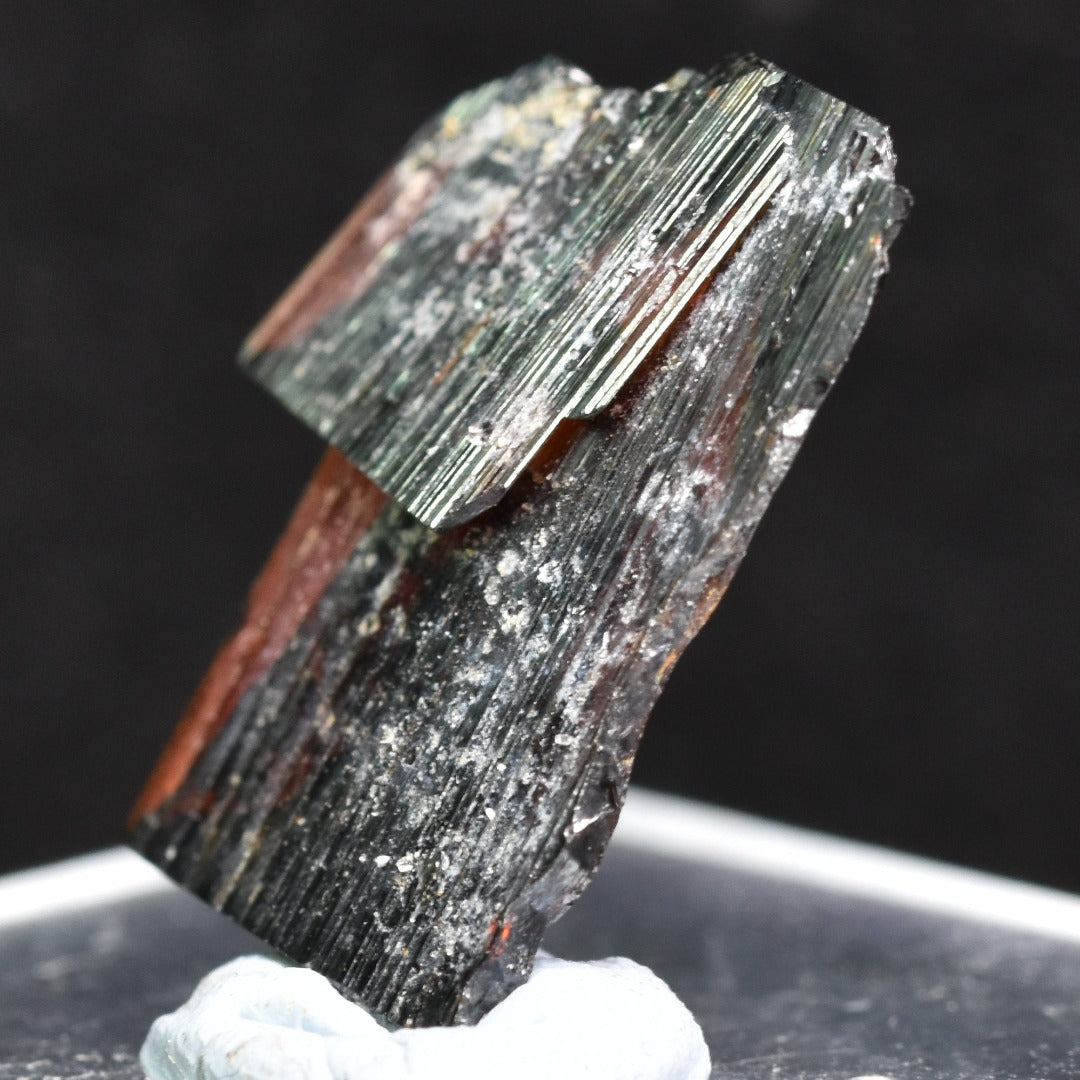 Red Brookite Crystal Specimen with Quartz RARE from Pakistan - 5ct, 1gram - 1.8cm