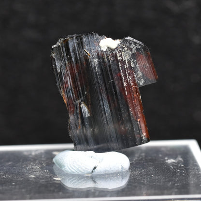 Red Brookite Crystal Specimen with Quartz RARE from Pakistan - 5ct, 1gram - 1.8cm