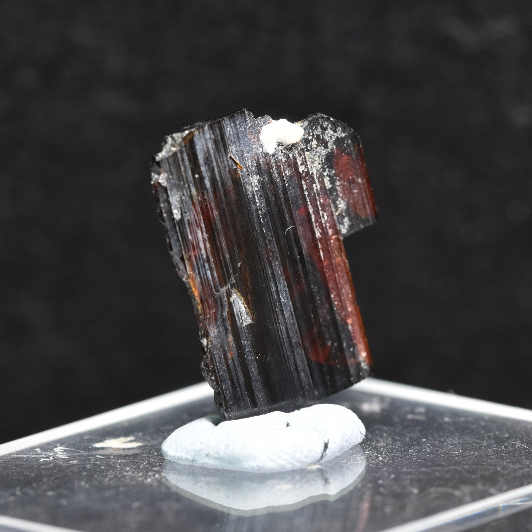 Red Brookite Crystal Specimen with Quartz RARE from Pakistan - 5ct, 1gram - 1.8cm