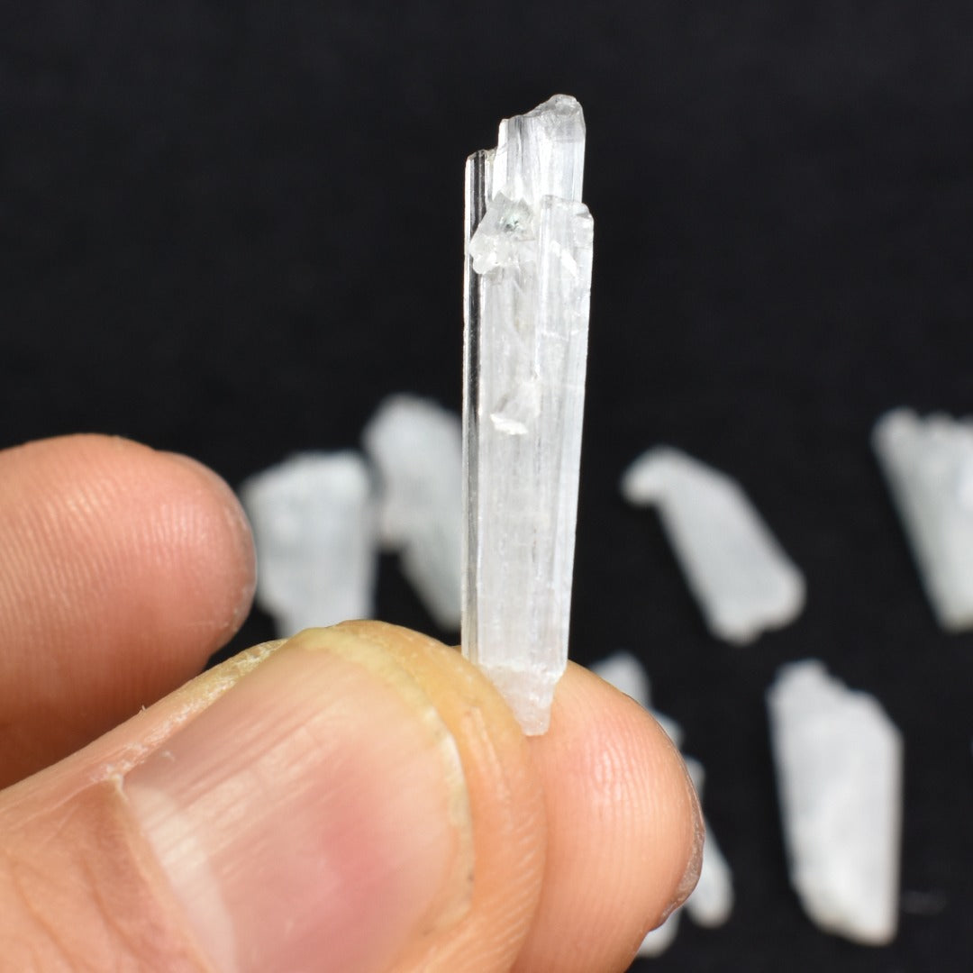 Natural Scolecite Mini Spray, Synergy 12, Raw Crystal Specimen with Apophyllite from India - 1 Count