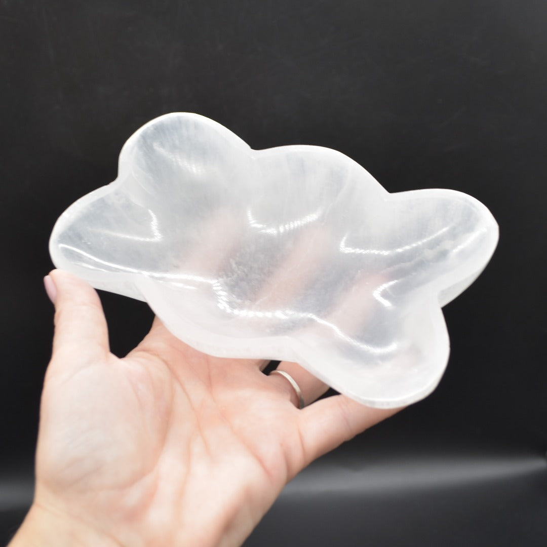 Selenite Freeform Bubble Shaped Crystal Charging Bowl - 16cm - 1 Count