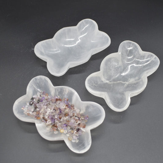 Selenite Freeform Bubble Shaped Crystal Charging Bowl - 16cm - 1 Count