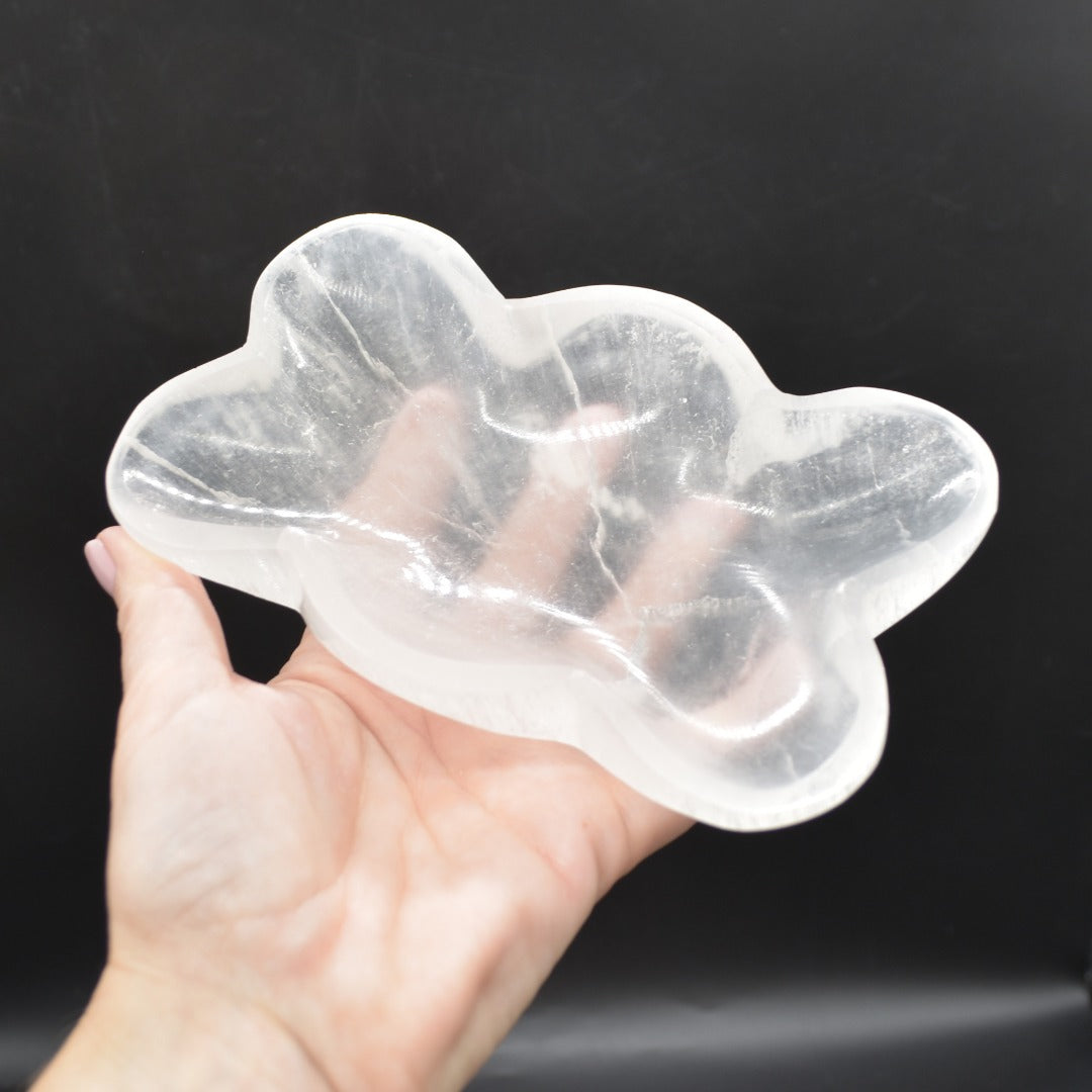 Selenite Freeform Bubble Shaped Crystal Charging Bowl - 16cm - 1 Count