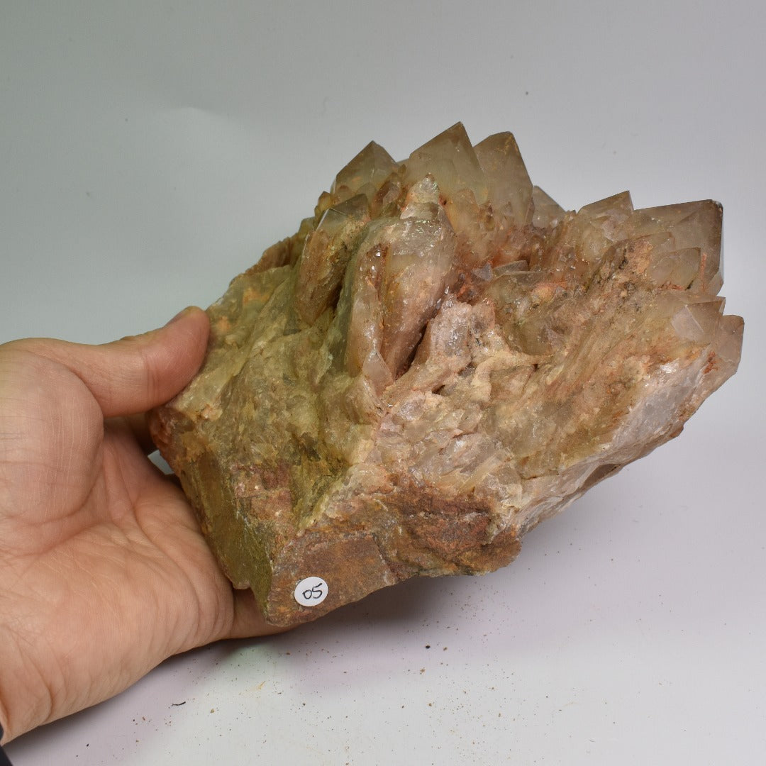 Genuine Large Natural Kundalini Citrine Quartz Cluster from Lwena (Luena) DR Congo - 1889 grams - 9cm