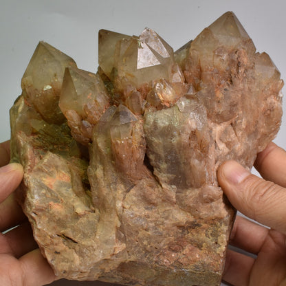 Genuine Large Natural Kundalini Citrine Quartz Cluster from Lwena (Luena) DR Congo - 1889 grams - 9cm