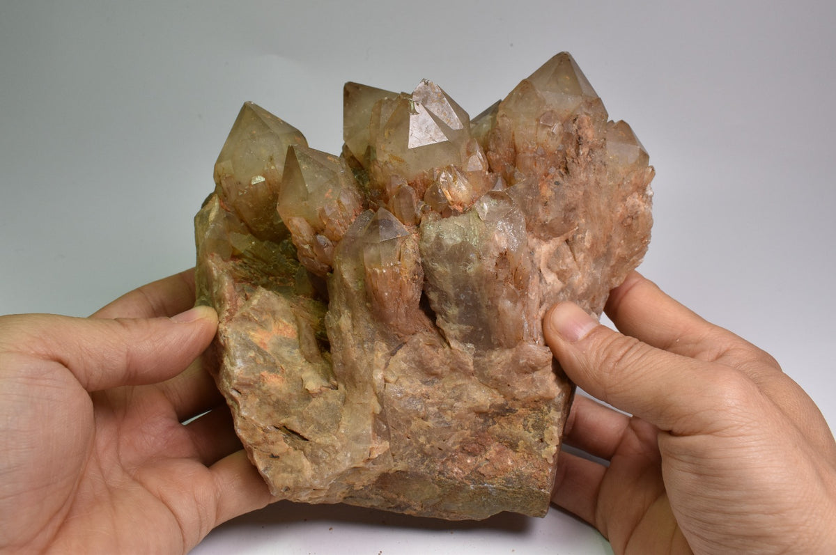 Genuine Large Natural Kundalini Citrine Quartz Cluster from Lwena (Luena) DR Congo - 1889 grams - 9cm