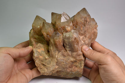 Genuine Large Natural Kundalini Citrine Quartz Cluster from Lwena (Luena) DR Congo - 1889 grams - 9cm