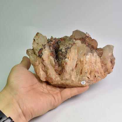 Genuine Natural Kundalini Citrine Quartz Cluster from Lwena (Luena) DR Congo - 1279 grams - 9.2cm