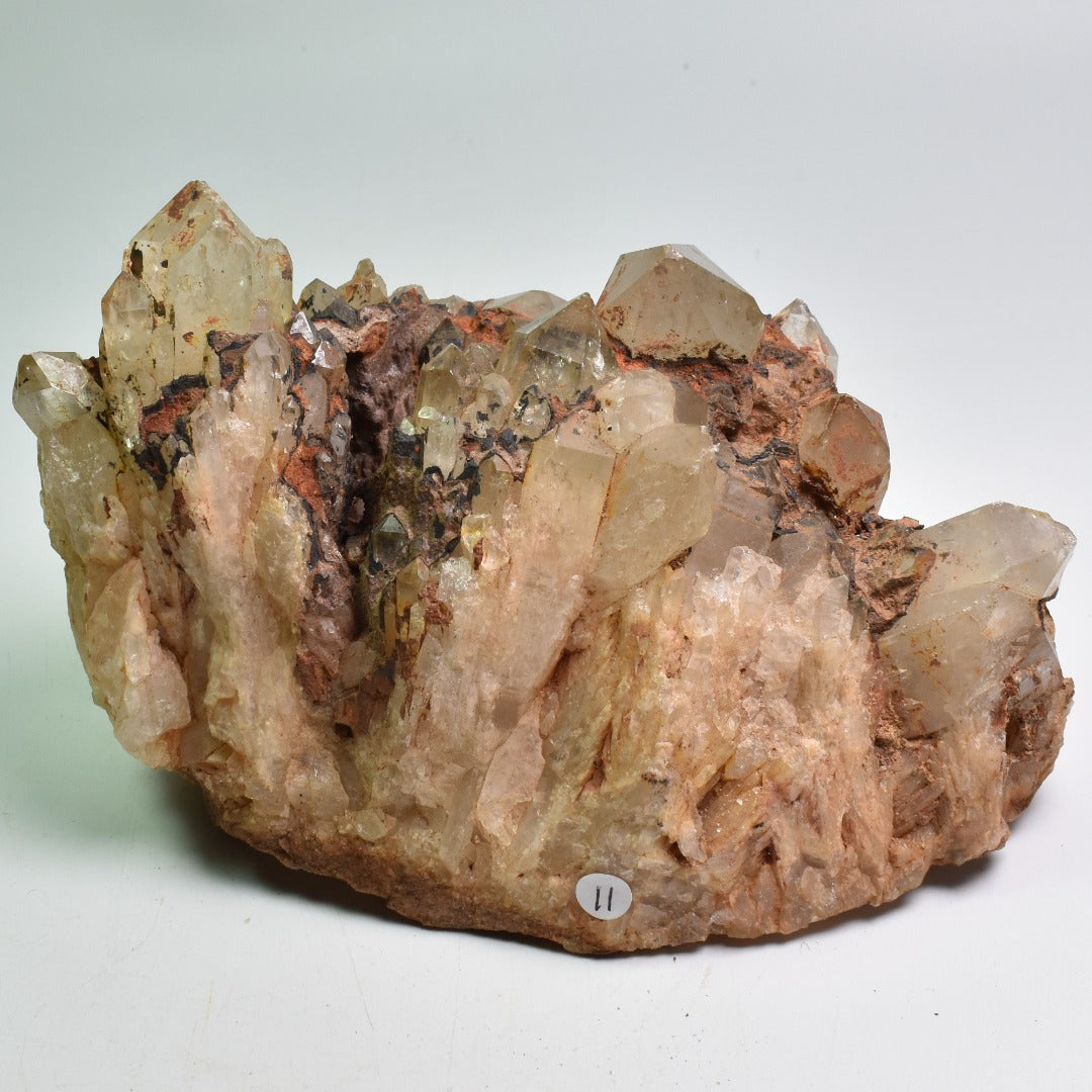 Genuine Natural Kundalini Citrine Quartz Cluster from Lwena (Luena) DR Congo - 1279 grams - 9.2cm