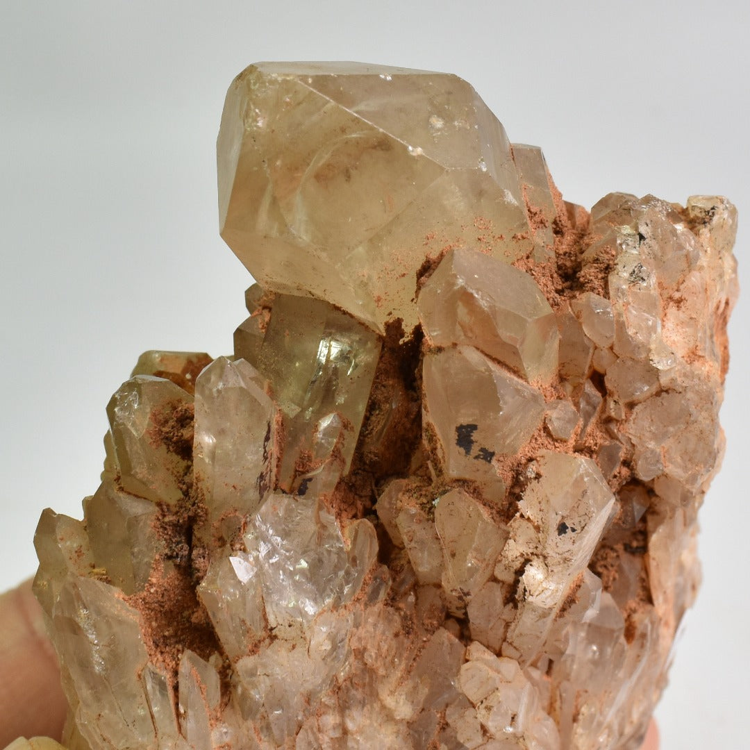 Genuine Natural Kundalini Citrine Quartz Cluster from Lwena (Luena) DR Congo - 355 grams - 10cm