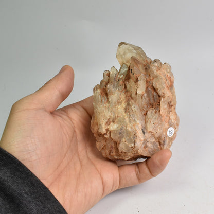 Genuine Natural Kundalini Citrine Quartz Cluster from Lwena (Luena) DR Congo - 355 grams - 10cm