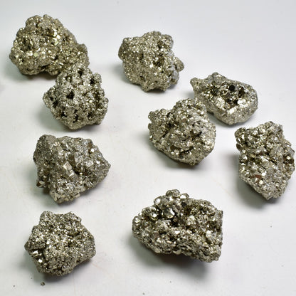 Peruvian Pyrite Chispa Sparkling Crystal Cluster from Peru, AA Grade - 1 Count - 2 Sizes