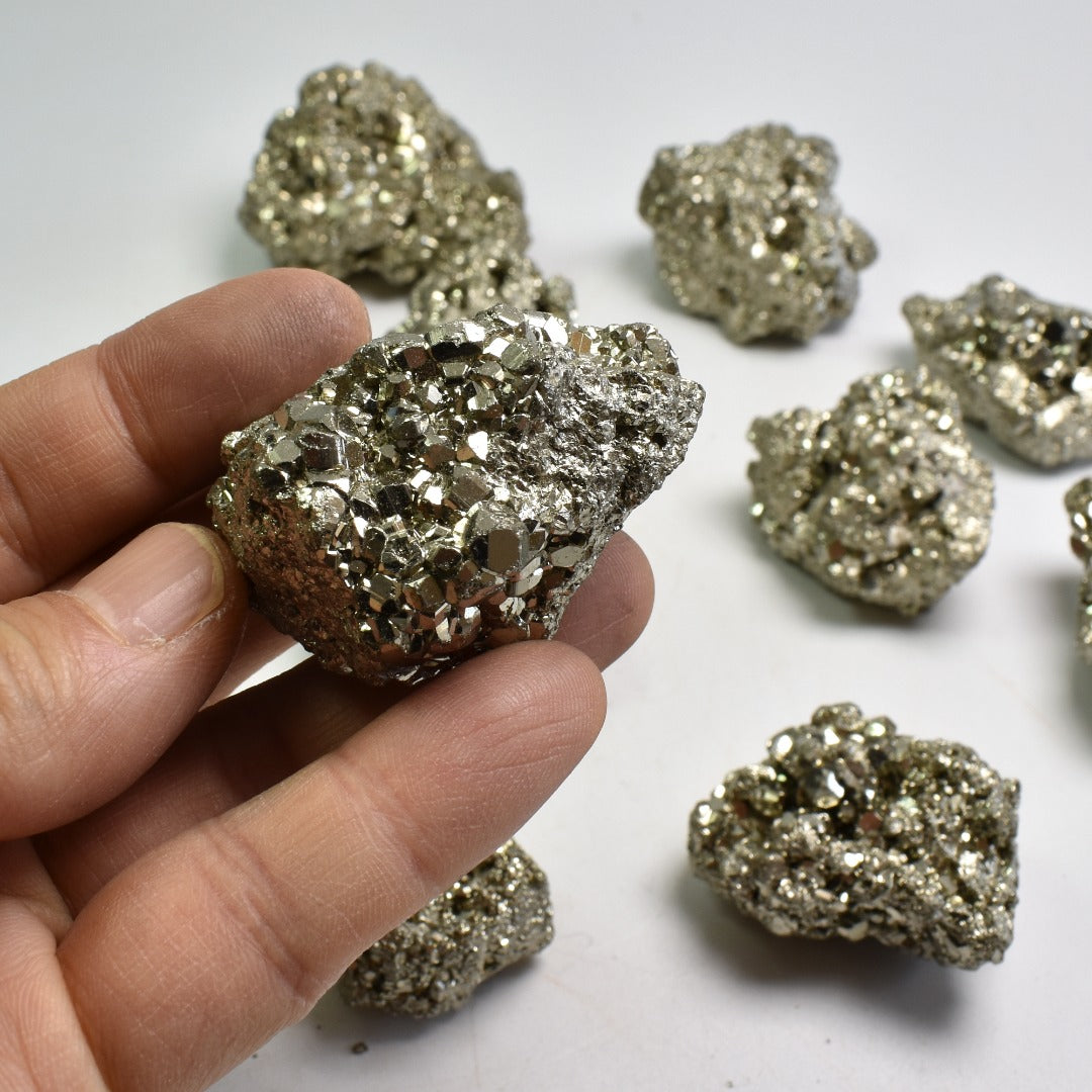 Peruvian Pyrite Chispa Sparkling Crystal Cluster from Peru, AA Grade - 1 Count - 2 Sizes