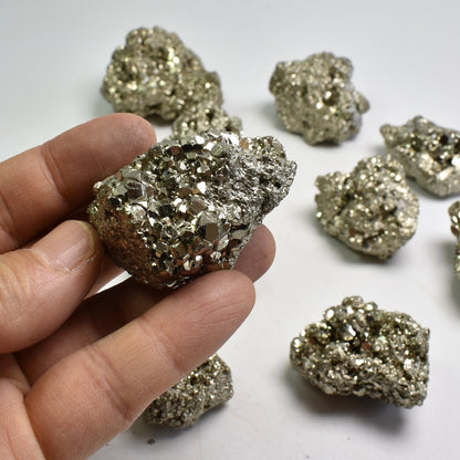 Peruvian Pyrite Chispa Sparkling Crystal Cluster from Peru, AA Grade - 1 Count - 2 Sizes