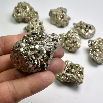 Peruvian Pyrite Chispa Sparkling Crystal Cluster from Peru, AA Grade - 1 Count - 2 Sizes