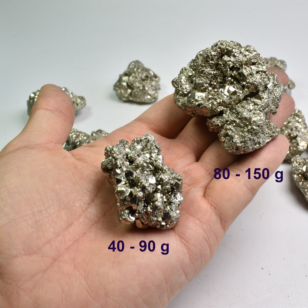 Peruvian Pyrite Chispa Sparkling Crystal Cluster from Peru, AA Grade - 1 Count - 2 Sizes