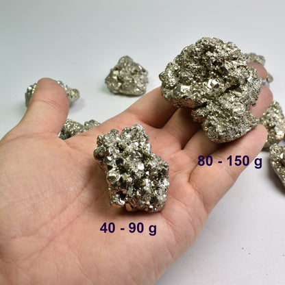 Peruvian Pyrite Chispa Sparkling Crystal Cluster from Peru, AA Grade - 1 Count - 2 Sizes