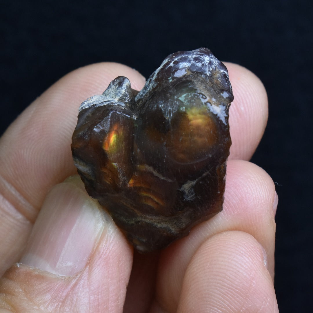 Mexican Rough Raw Fire Agate Specimen Rock - Top Grade - 52ct #34