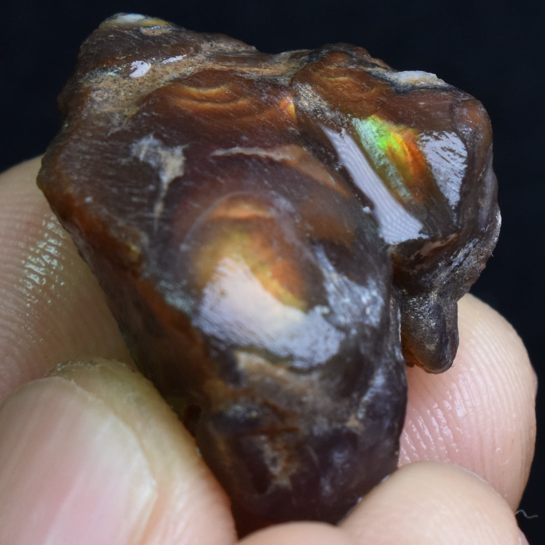 Mexican Rough Raw Fire Agate Specimen Rock - Top Grade - 52ct #34