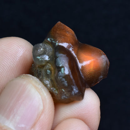 Mexican Rough Raw Fire Agate Specimen Rock - Top Grade - 34ct #42