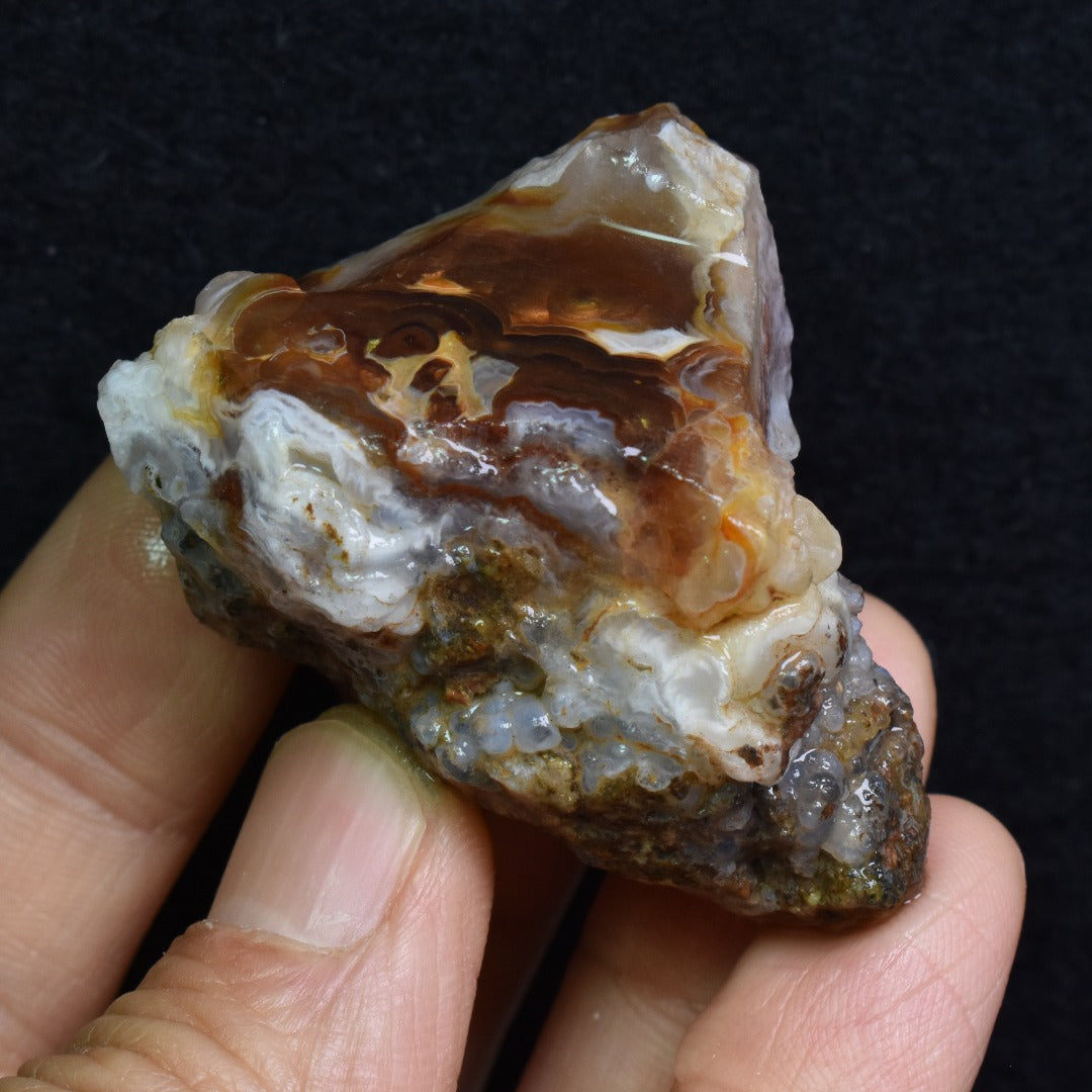 Mexican Rough Raw Fire Agate Specimen Rock - Top Grade - 268ct #44