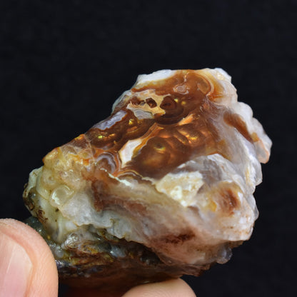 Mexican Rough Raw Fire Agate Specimen Rock - Top Grade - 268ct #44