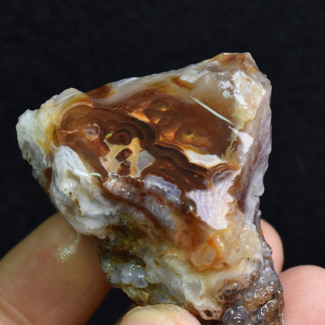 Mexican Rough Raw Fire Agate Specimen Rock - Top Grade - 268ct #44
