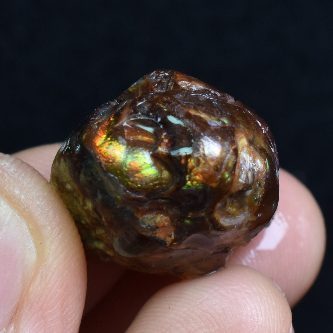 Mexican Rough Raw Fire Agate Specimen Rock - Top Grade - 47ct #45