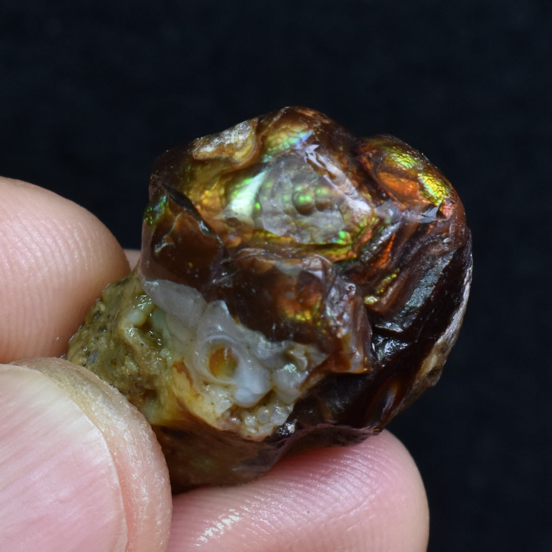 Mexican Rough Raw Fire Agate Specimen Rock - Top Grade - 47ct #45