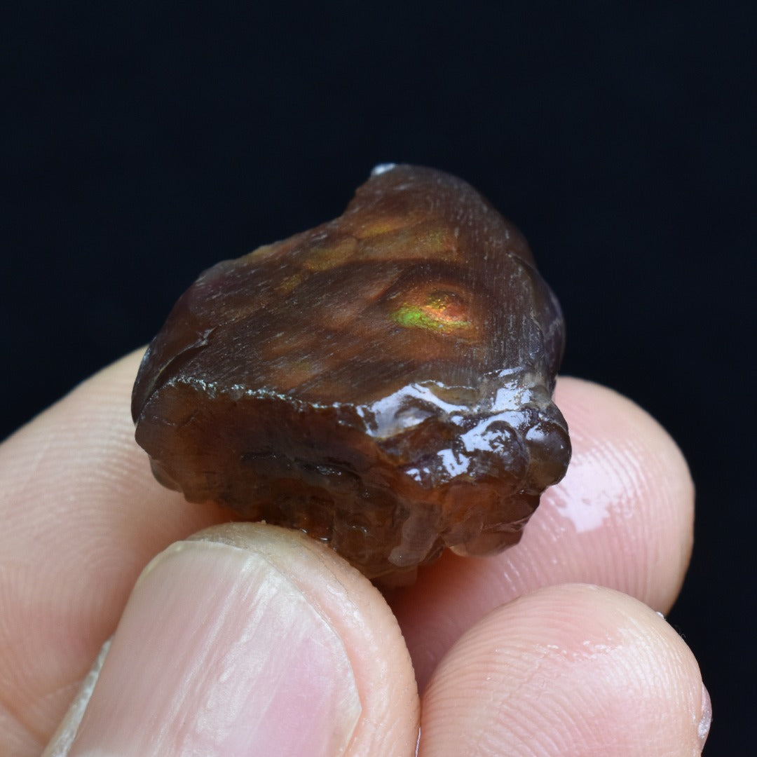Mexican Rough Raw Fire Agate Specimen Rock - Top Grade - 32ct #47