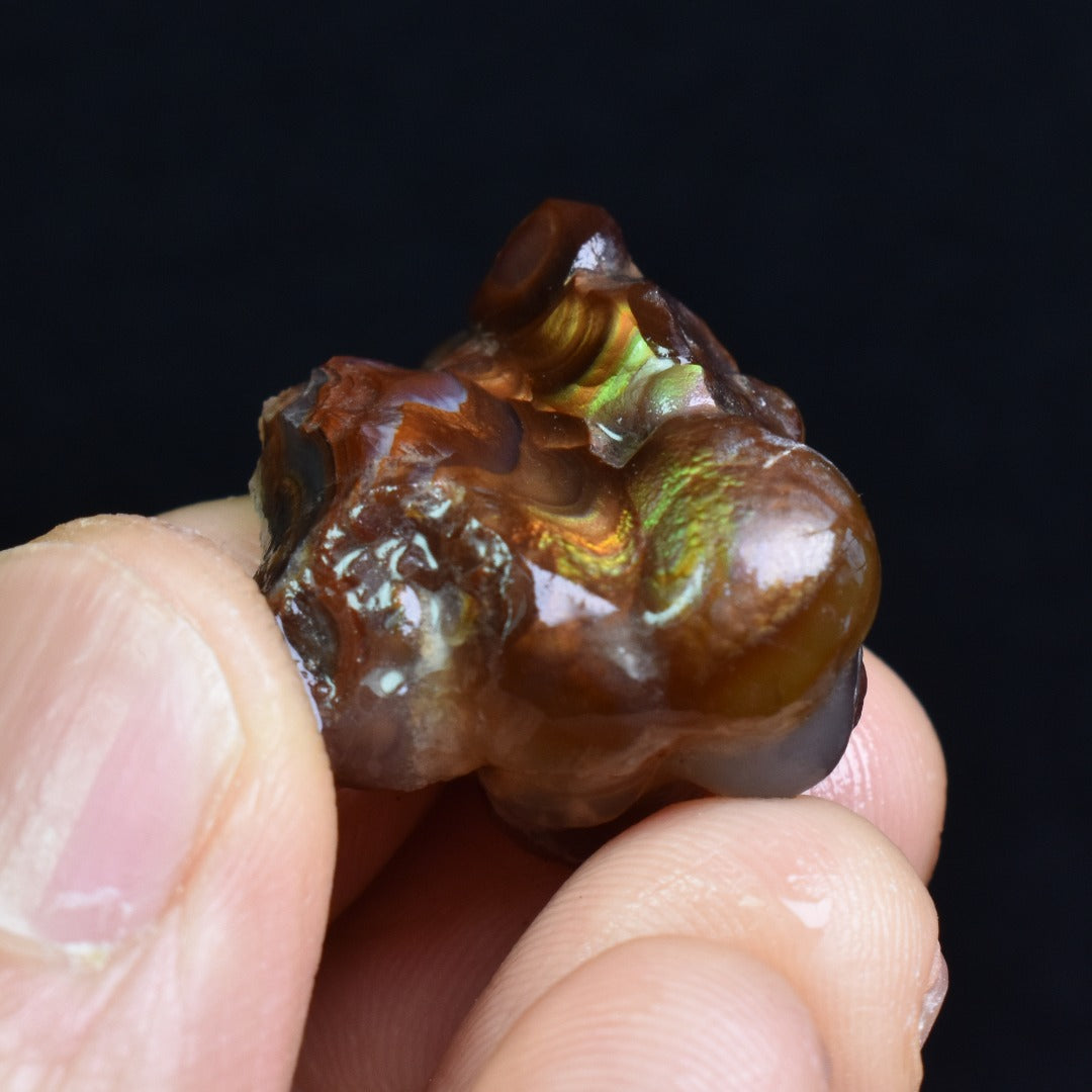 Mexican Rough Raw Fire Agate Specimen Rock - Top Grade - 42ct #48
